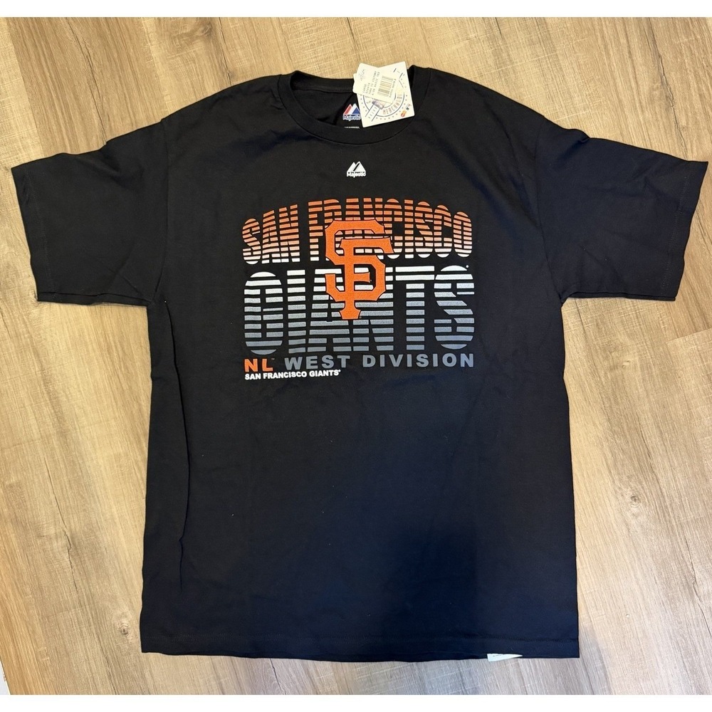 Majestic San Francisco Giants MLB Shirt Black Size L Baseball Official